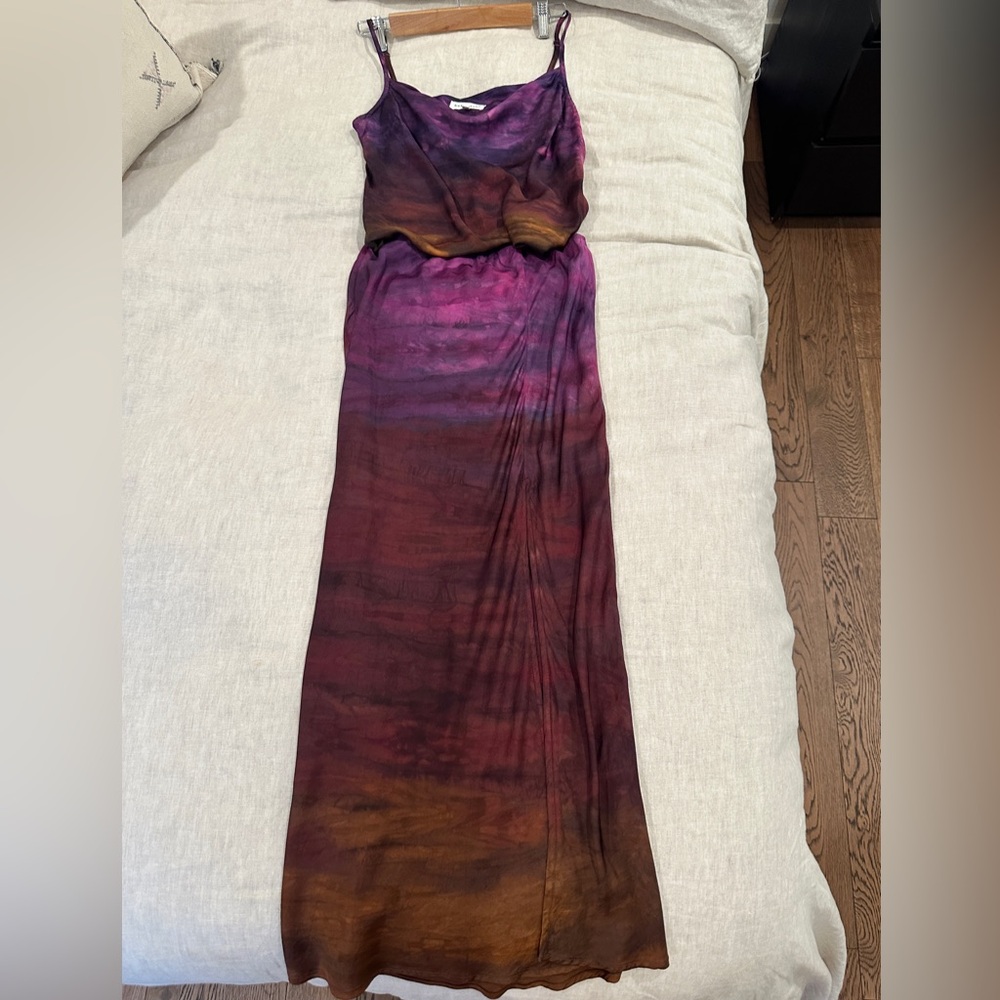 Bella Dahl Purple and Pink Maxi Skirt/Top Set